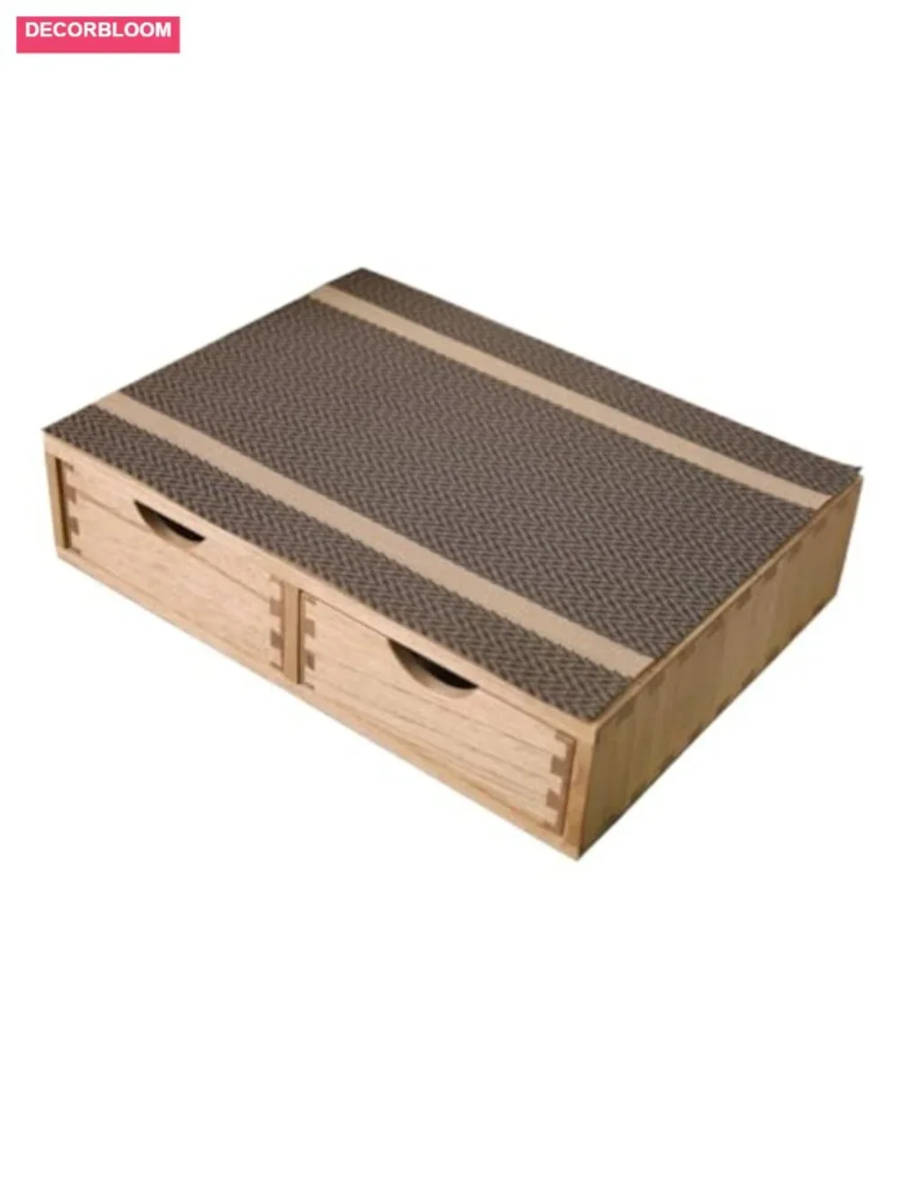 Wood Coffee Pod Storage Drawer Organizer with Placemat